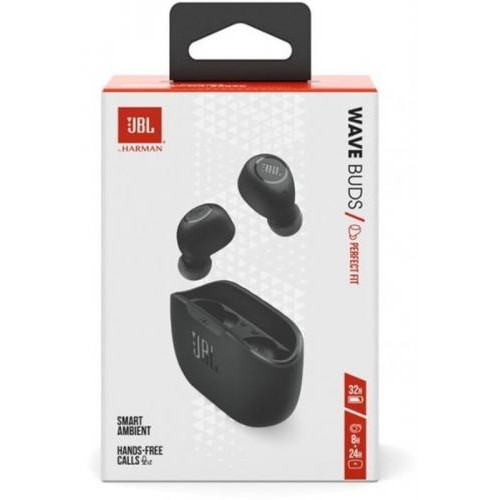 Bluetooth-гарнітура JBL Wave Buds Black (JBLWBUDSBLK) в інтернет супермаркеті PbayMarket!