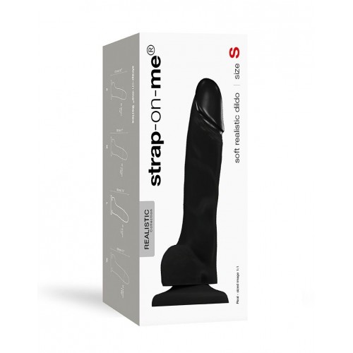 Реалістичний фалоімітатор Strap-On-Me SOFT REALISTIC DILDO Black - Size S в інтернет супермаркеті PbayMarket!