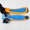 Самокат триколісний із сидінням Best Scooter MAXI PU колеса зі світлом 60 кг Blue and yellow (102930)