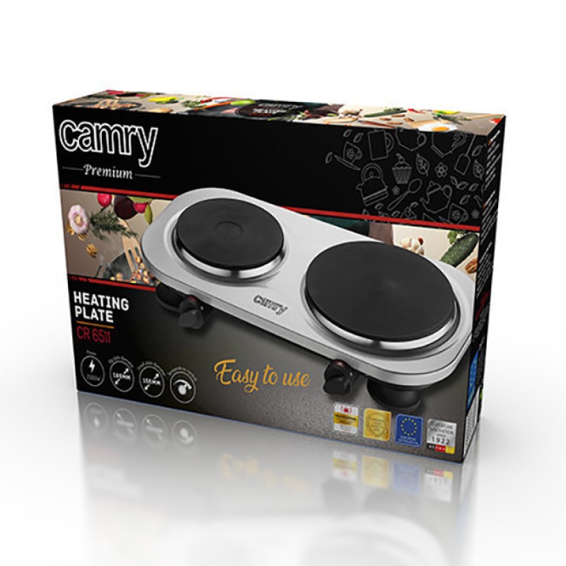Плита електрична настільна двоконфорочна Camry CR 6511