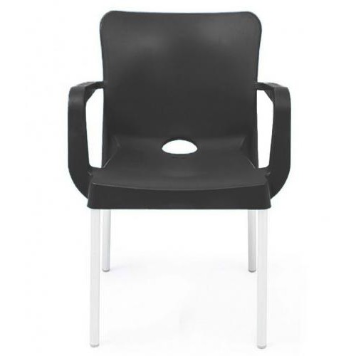 Стілець SDM пластиковий Флора пластик ніжки метал Чорний Стілець SDM пластиковий Флора пластик ніжки метал Чорний