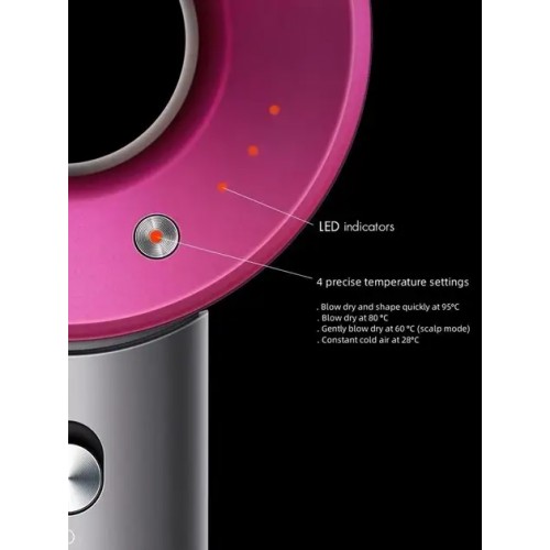 Фен стайлер для волосся Kemei 5 в 1 Supersonic Premium Magic Hair 1600 Вт 5 насадок Рожевий (HD07P) Фен стайлер для волосся Kemei 5 в 1 Supersonic Premium Magic Hair 1600 Вт 5 насадок Рожевий (HD07P)