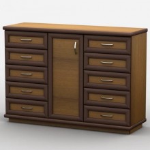 Комод Тиса Мебель АКМ-60 2 Лісовий горіх 60x90x140 см