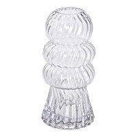 Ваза для квітів скляна YIWU Water rose 24.5 см Прозорий (HP-1727)