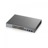 Комутатор ZYXEL GS1350-18HP (16xGE PoE, L2, 2xRJ-45/SFP, PoE 250W, метал)