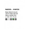 Настінний світильник Nova Luce Raccio 6x74 см Біло-чорний (Nova9180723)