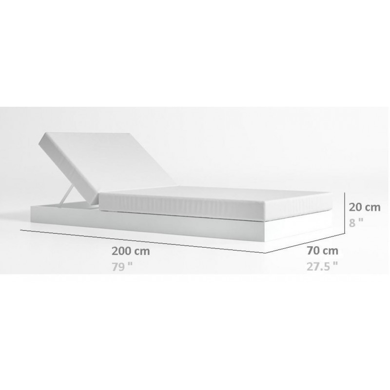 Пляжний шезлонг у стилі Loft NS-1410 2030x2000x700 мм Белый