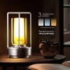 Лампа-нічник світлодіодна сенсорна No Brand LED акумуляторна з регулюванням яскравості Срібло (KL-Silver)