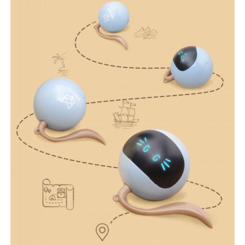 Іграшка для кішки Sundy CreZZzo USB smart м'яч-кулька з хаотичним рухом та підсвічуванням