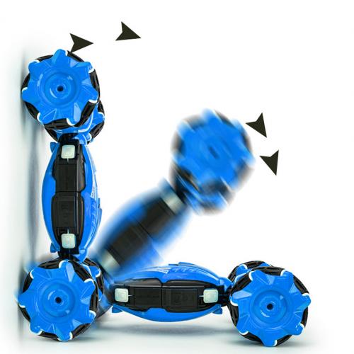 Трукова дрифт машинка перевертень 26см на радіокеруванні жестами та пультом YT Drift Stunt Car 510 звукові та світлові ефекти обертання на 360° Синя