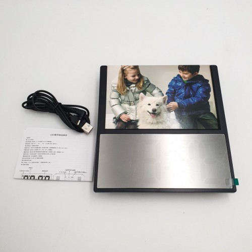 Електронний LED годинник настільний UKC DS-6608 7570 з фоторамкою 15х10см USB Чорний