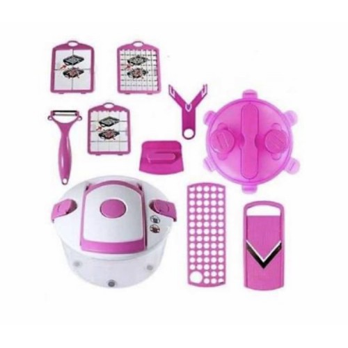 Овочерізка Salad Chef Smart Multi 13 в 1 Рожева (300467)