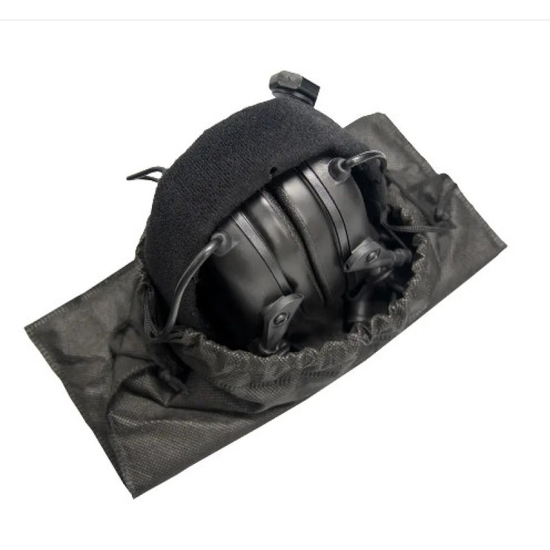 Тактичні активні навушники Earmor М31 + кріплення на шолом OPS Core чебурашка Чорний