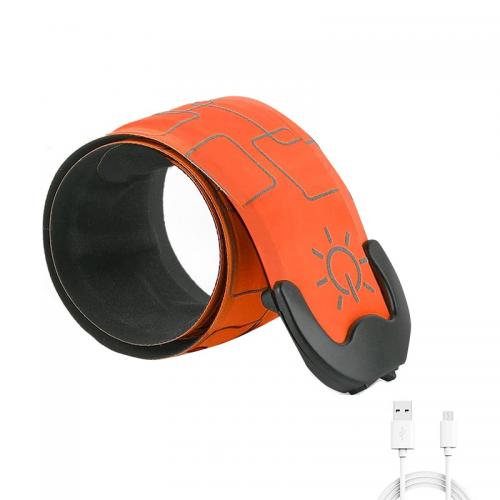 Світлодіодний LED браслет No Brand на руку AY-062 Orange USB акумуляторний Світлодіодний LED браслет No Brand на руку AY-062 Orange USB акумуляторний