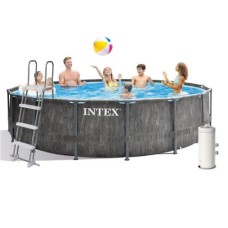 Каркасний басейн Intex 26742, 457 x 122 см (3 785 л/год, драбина, тент, підстилка)