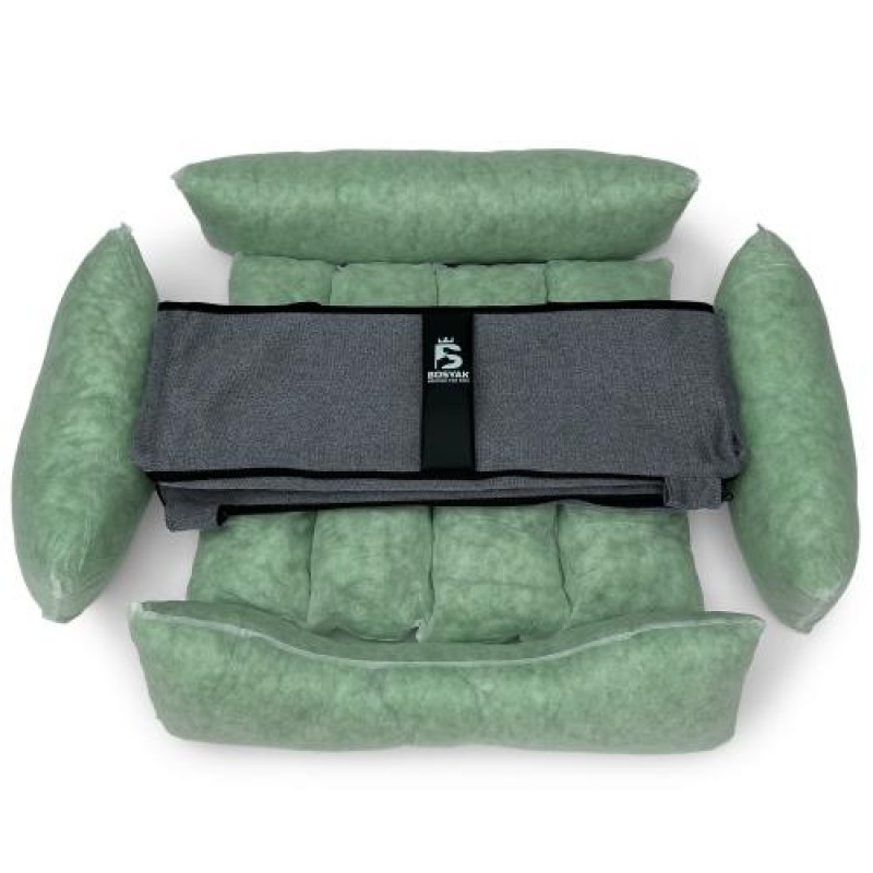 Лежак ліжко для собак та котів EGO Bosyak Рогожка S 65x55 Сірий (спальне місце для собак та котів)