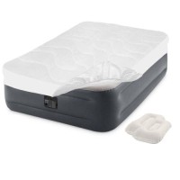 Надувне ліжко Intex 64126-3, 152 х 203 х 46 см, вбудований електронасос, наматрацник, подушки. Двоспальне