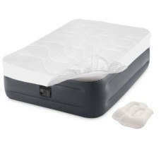 Надувне ліжко Intex 64126-3, 152 х 203 х 46 см, вбудований електронасос, наматрацник, подушки. Двоспальне