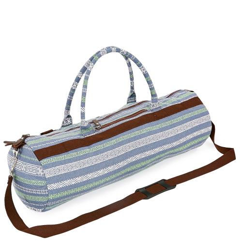 Сумка для йога килимка Yoga bag KINDFOLK FI-6969-6 20х65см Сірий-синій (AN0668) в інтернет супермаркеті PbayMarket!