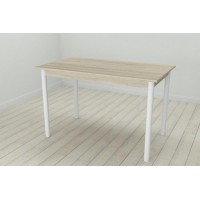 Стіл кухонний Ferrum-decor Беніта 75x120x80 Білий ДСП Сонома 16мм (BEN0039) Стіл кухонний Ferrum-decor Беніта 75x120x80 Білий ДСП Сонома 16мм (BEN0039)