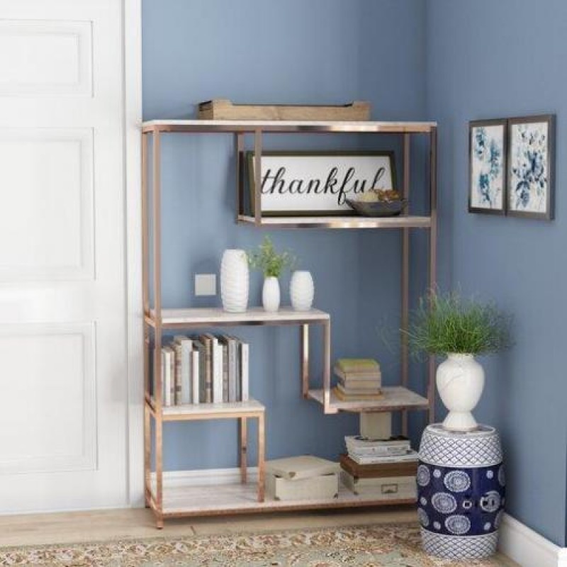 Стелаж для зберігання в стилі Loft Золотий NS-1914 1580x1000x350 мм