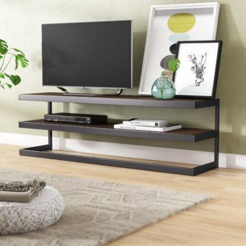 Тумба підставка для TV у стилі Loft NS-2118 590x1670x420 мм Черный