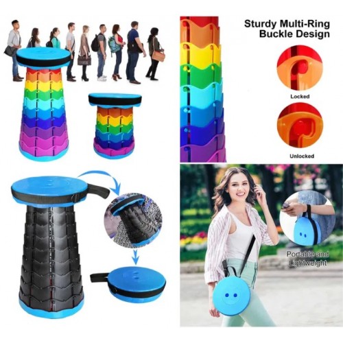 Складаний туристичний стілець OPT-TOP Telescopic stool 47х25 см Різнокольоровий (2104618575)
