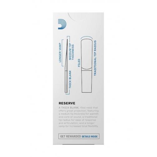 Тростини для кларнету бас D'Addario DER0530 Reserve Bass Clarinet Reeds #3.0 - 5-Pack Тростини для кларнету бас D'Addario DER0530 Reserve Bass Clarinet Reeds #3.0 - 5-Pack