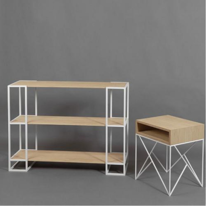 Консоль для дому в стилі Loft NS-345 930x1200x300 мм Черный