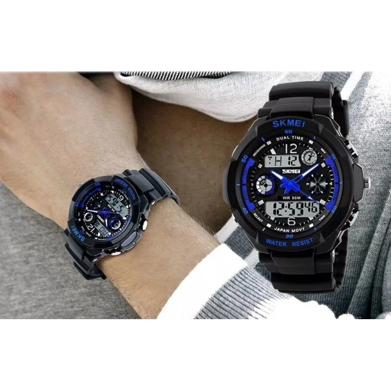 Чоловічий спортивний годинник Skmei S-Shock 0931 Чорний