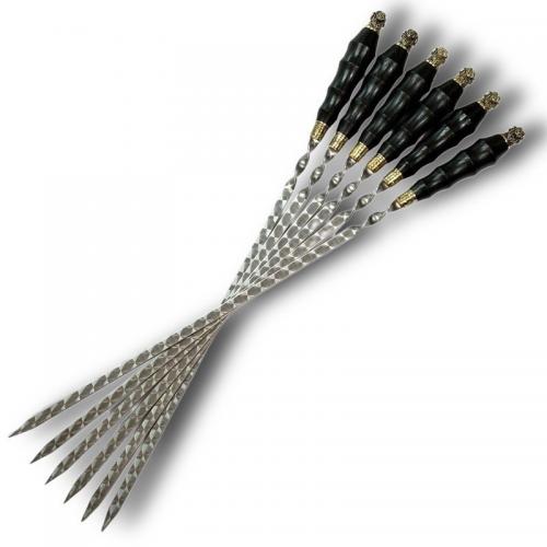 Шампура з дерев'яною ручкою Gorillas BBQ Баран SKK64 45 см 6 шт (5436) Шампура з дерев'яною ручкою Gorillas BBQ Баран SKK64 45 см 6 шт (5436)