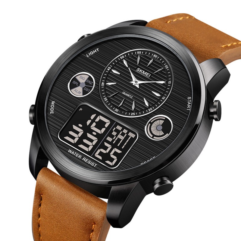 Чоловічий спортивний годинник Skmei 1653 коричневий