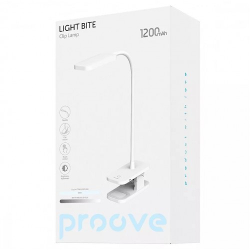 Настільна акумуляторна лампа Proove Light Bite 1200mAh white