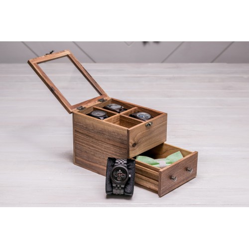 Органайзер для зберігання наручних годинників ecoWalnut 14.9х18х14.1 см