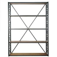 Стелаж для зберігання в стилі Loft NS-1701 1830x1200x300 мм Черный Стелаж для зберігання в стилі Loft NS-1701 1830x1200x300 мм Черный