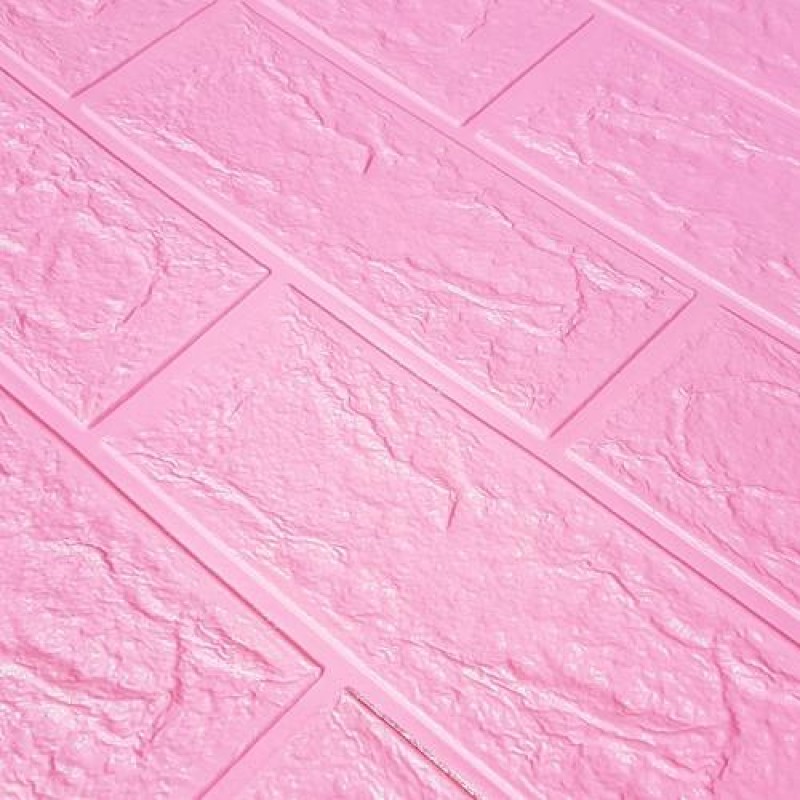 Самоклеюча декоративна 3D панель під рожеву цеглу в рулоні 20 м 3D Loft 20000x700x3мм