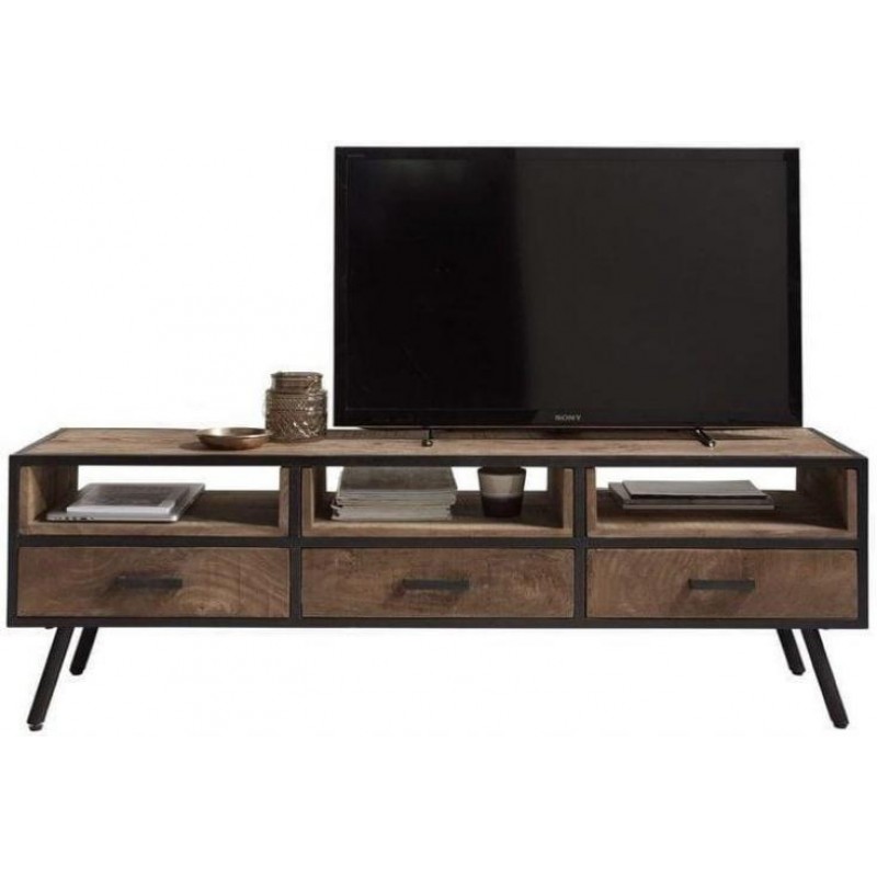 Тумба підставка для TV у стилі Loft NS-2161 630x1200x350 мм Черный