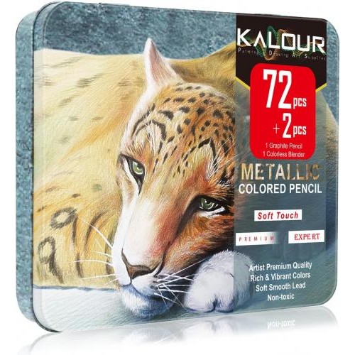 Набір олівців Kalour Metallic 72+2 кольори з ефектом Металік в інтернет супермаркеті PbayMarket!