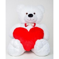 Плюшевий ведмедик з серцем Mister Medved Ренді 130 см Білий (033) Плюшевий ведмедик з серцем Mister Medved Ренді 130 см Білий (033)