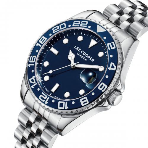 Наручний годинник чоловічий Lee Cooper Daytona Blue Сріблястий (3431) Наручний годинник чоловічий Lee Cooper Daytona Blue Сріблястий (3431)