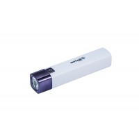Ліхтар Wertvoll GM 3 режими LED Li-ion 1200 mAh/t 7000 K/80 lum powerbank ABS 122х25 мм WHITE (RX-8001)