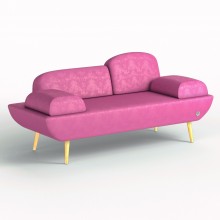 Двомісний диван KULIK SYSTEM LOFT Антара рожевий (hub_Nrwz83369)