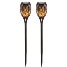 Набір вуличних садових світильників RIAS Flame Light на сонячній батареї Імітація вогню 51 LED 2 шт (3_00759)