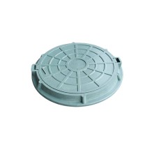 Люк каналізаційний полімерпіщаний садовий 1 т зелений з замком Воюс