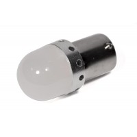 Світлодіодна лампа StarLight T25 15 діодів 4014 12V 1W WHITE матова лінза з металевим ободом
