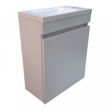 Пластикова підвісна тумба The MIX Атлант mini з умивальником Linnea 50х60х25 см Білий