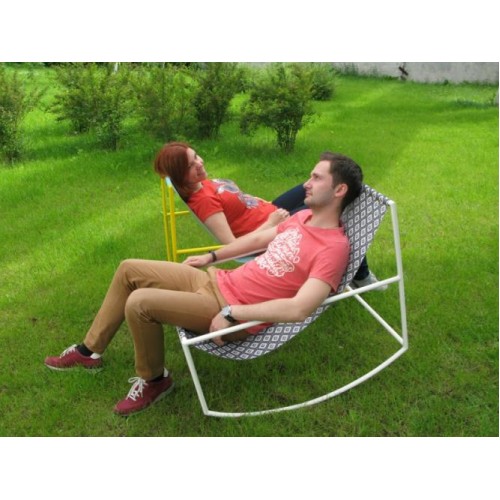 Крісло Шезлонг CRUZO метал Жовтий/Блакитний (kr0001) Крісло Шезлонг CRUZO метал Жовтий/Блакитний (kr0001)