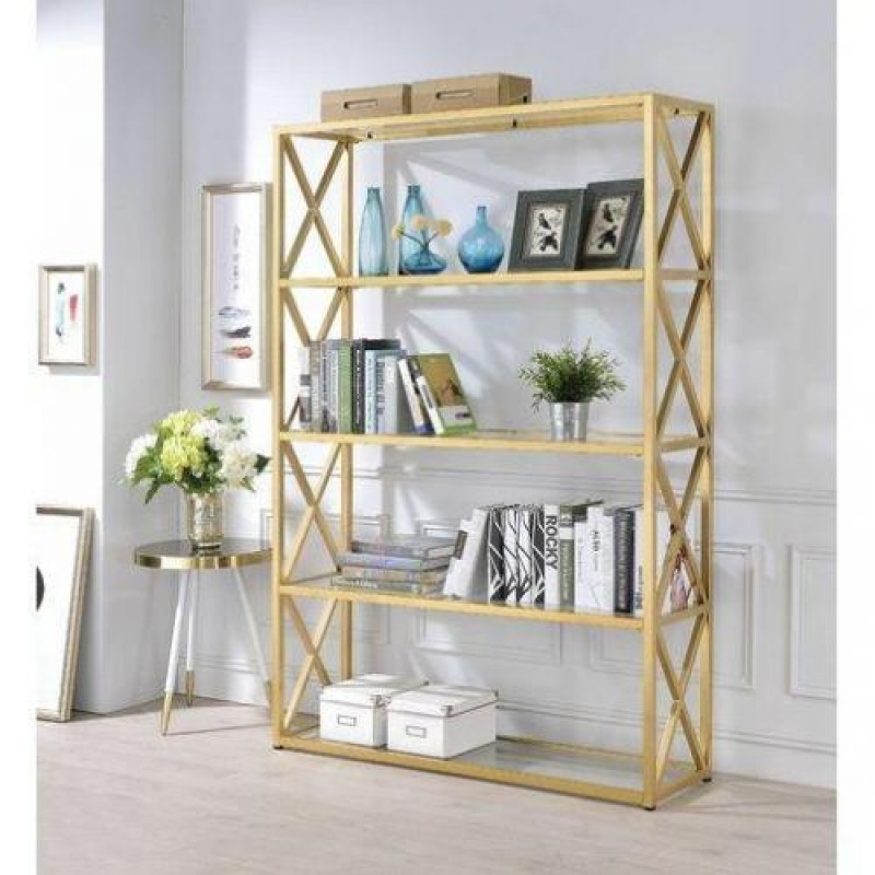 Стелаж для зберігання в стилі Loft Золотий NS-1858 1930x1200x350 мм