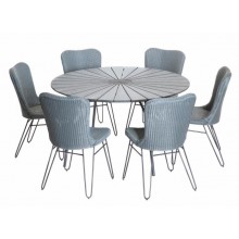 Обідній комплект Cruzo Бонні loom 7 предметів Антрацит (ok10882)