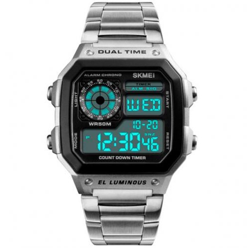 Наручний годинник чоловічий Skmei Ripple Silver 1335S Сріблястий (1540) Наручний годинник чоловічий Skmei Ripple Silver 1335S Сріблястий (1540)